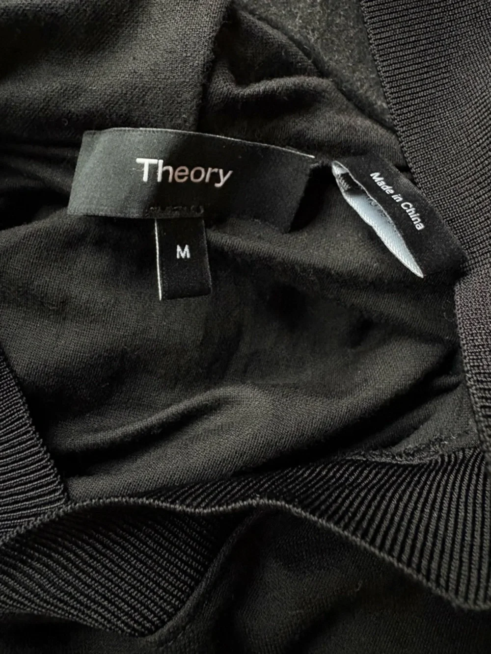 Women’s Theory Black Minimalist Hooded Pullover Hoodie Lightweight Breathable M